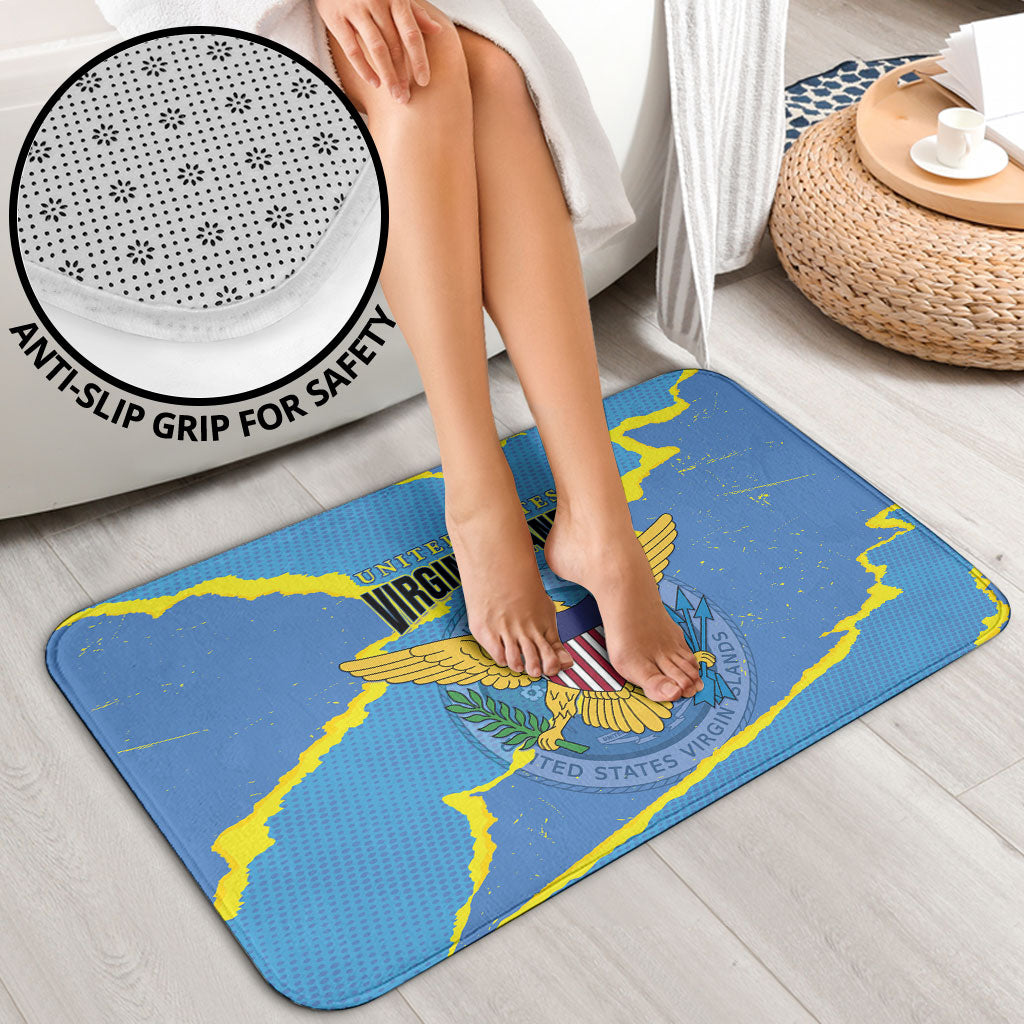 US Virgin Islands Bathroom Set Grunge Stylized