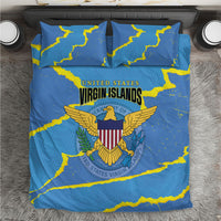 US Virgin Islands Bedding Set Grunge Stylized