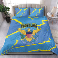 US Virgin Islands Bedding Set Grunge Stylized