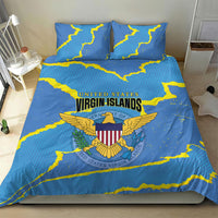 US Virgin Islands Bedding Set Grunge Stylized