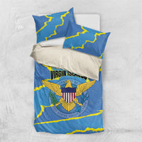 US Virgin Islands Bedding Set Grunge Stylized
