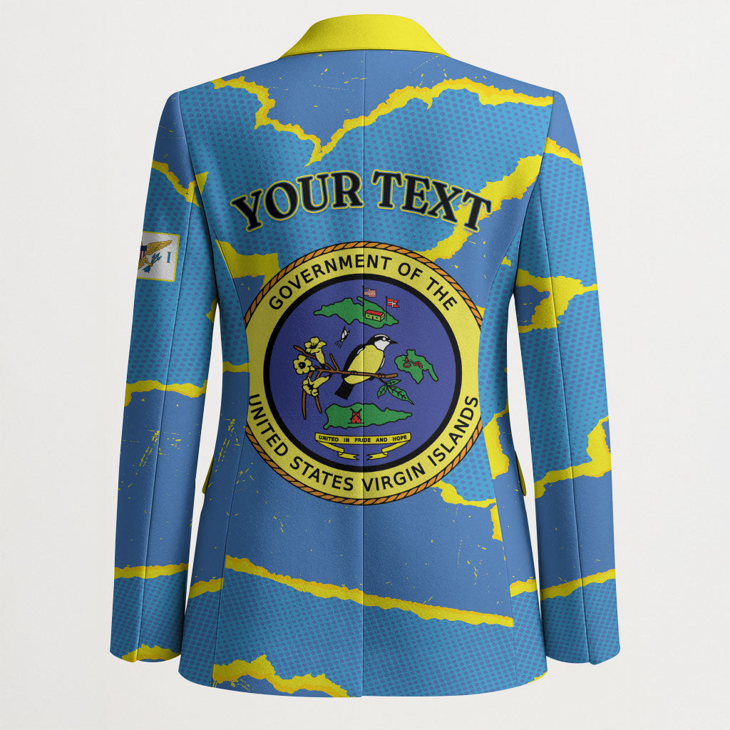 Personalized US Virgin Islands Blazer Grunge Stylized