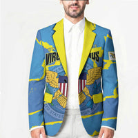 Personalized US Virgin Islands Blazer Grunge Stylized