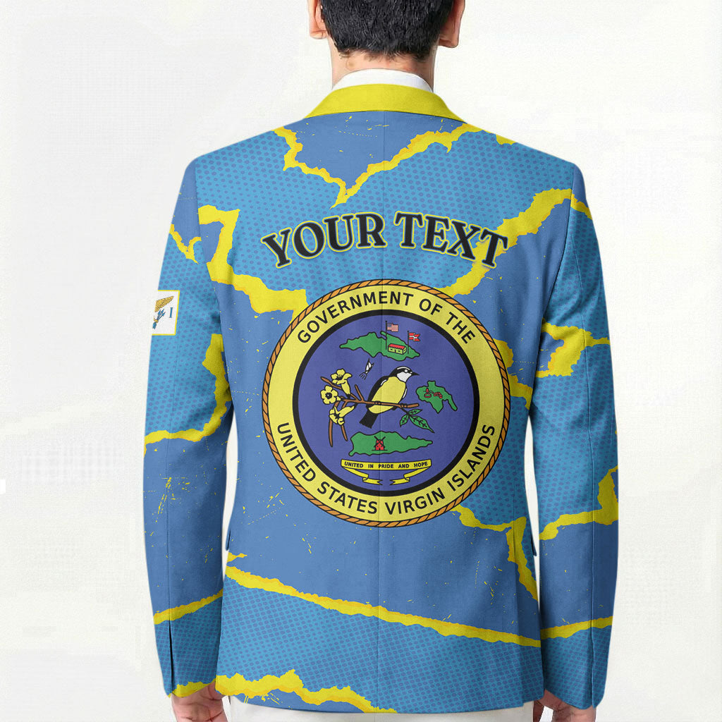 Personalized US Virgin Islands Blazer Grunge Stylized
