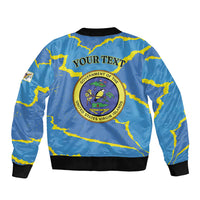 Personalized US Virgin Islands Bomber Jacket Grunge Stylized