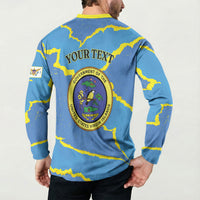 Personalized US Virgin Islands Button Sweatshirt Grunge Stylized
