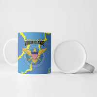 Personalized US Virgin Islands Ceramic Mug Grunge Stylized