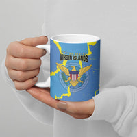 Personalized US Virgin Islands Ceramic Mug Grunge Stylized