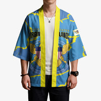 Personalized US Virgin Islands Kimono Grunge Stylized