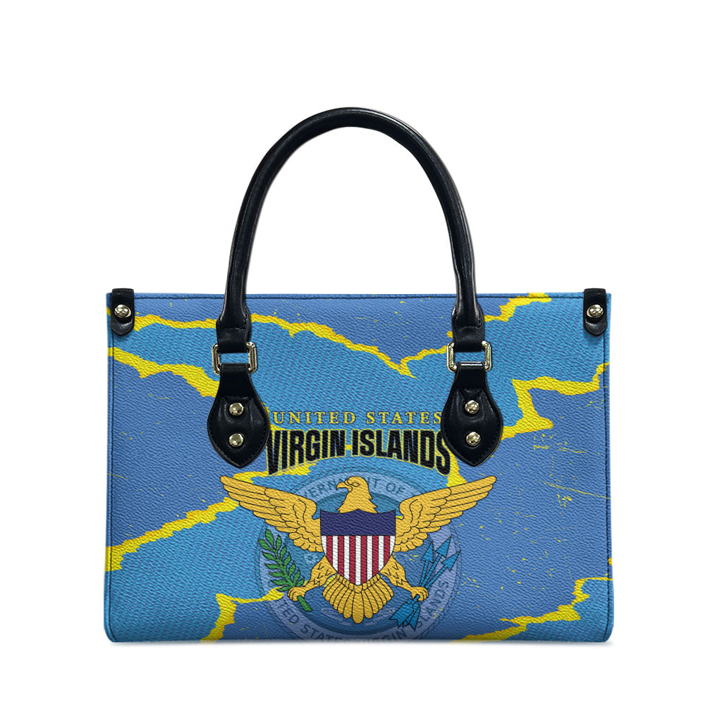 US Virgin Islands Leather Bag Grunge Stylized
