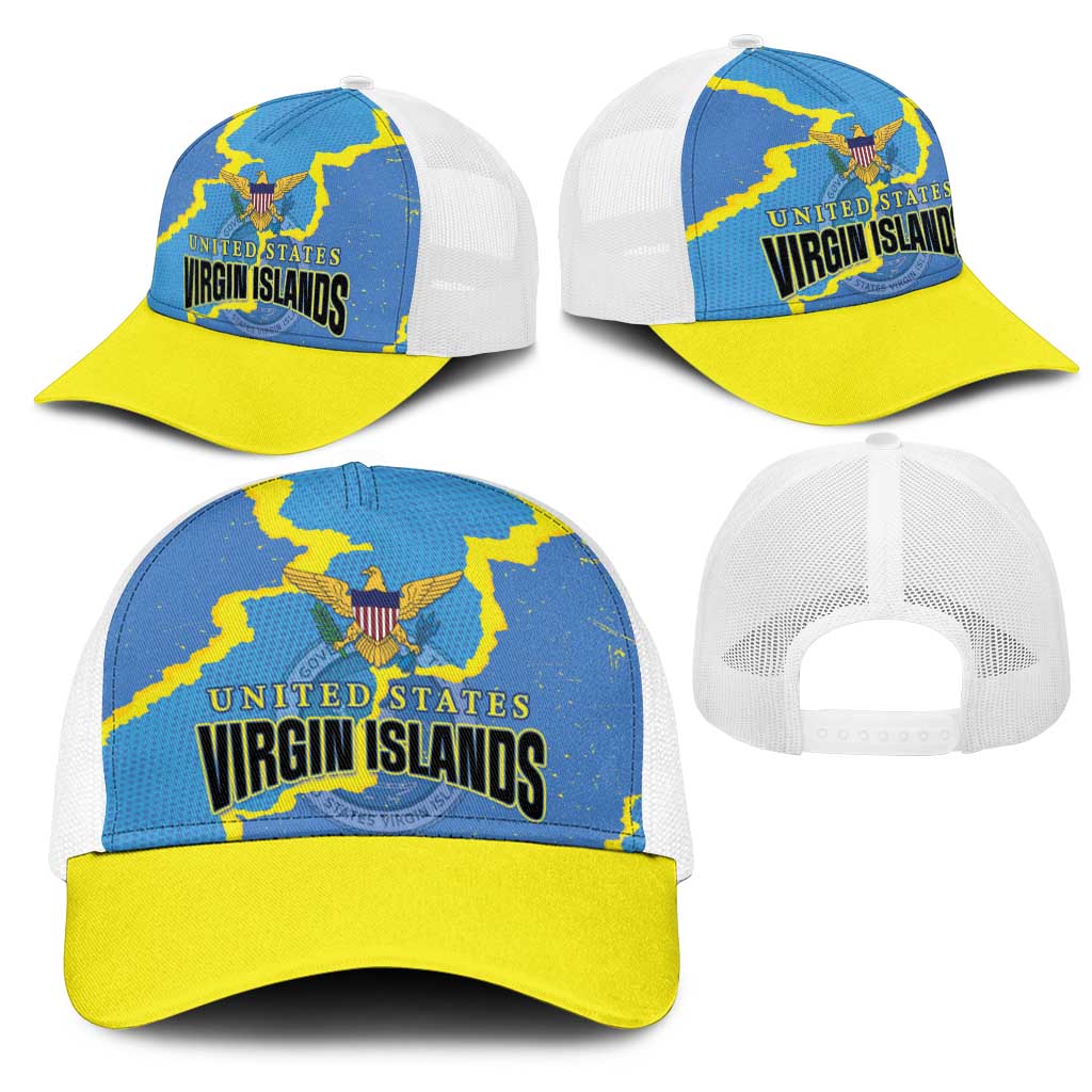 US Virgin Islands Mesh Trucker Cap Grunge Stylized