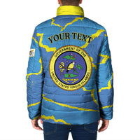 Personalized US Virgin Islands Padded Jacket Grunge Stylized