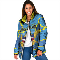 Personalized US Virgin Islands Padded Jacket Grunge Stylized