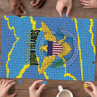 US Virgin Islands Puzzle Grunge Stylized