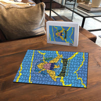 US Virgin Islands Puzzle Grunge Stylized