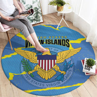 US Virgin Islands Round Carpet Grunge Stylized