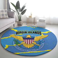 US Virgin Islands Round Carpet Grunge Stylized