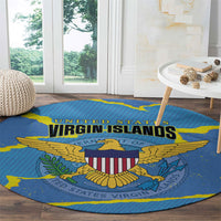 US Virgin Islands Round Carpet Grunge Stylized