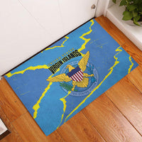 US Virgin Islands Rubber Doormat Grunge Stylized