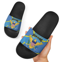 US Virgin Islands Slide Sandals Grunge Stylized