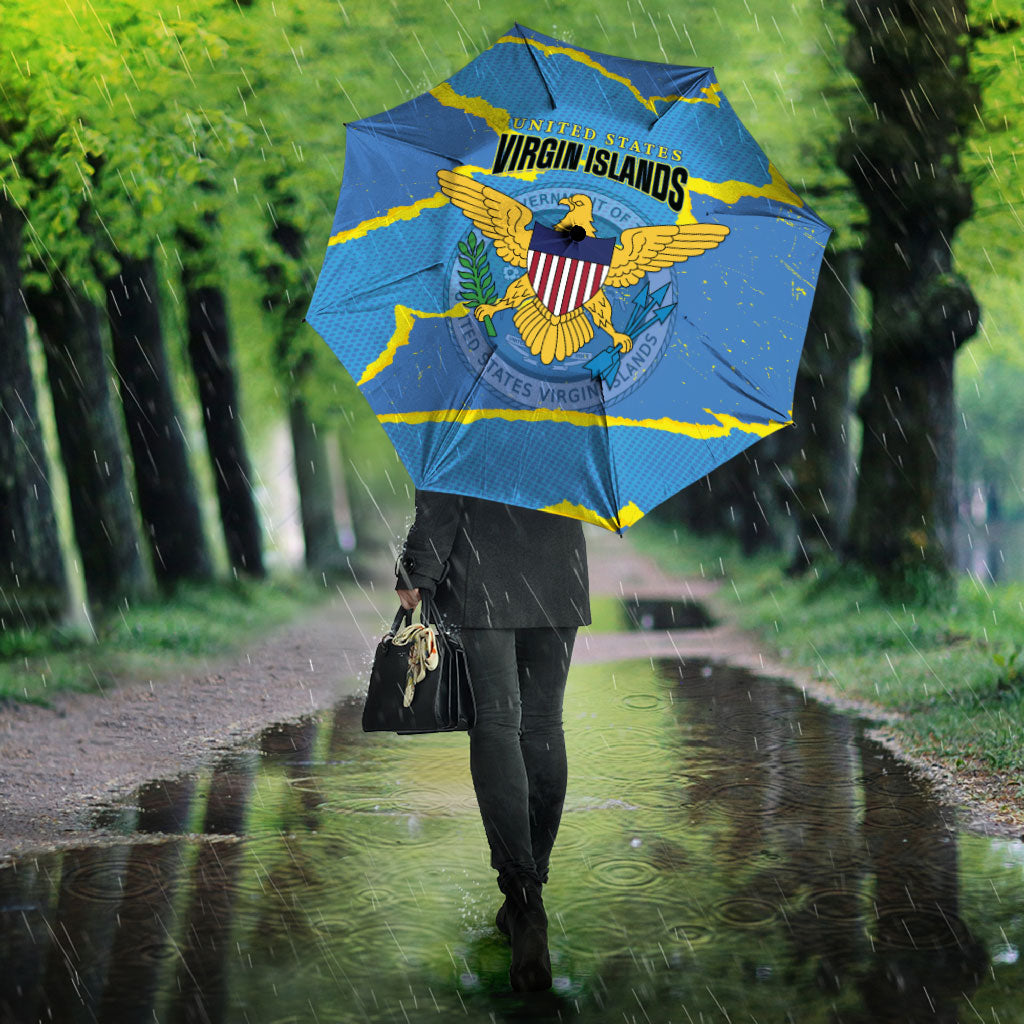 US Virgin Islands Umbrella Grunge Stylized