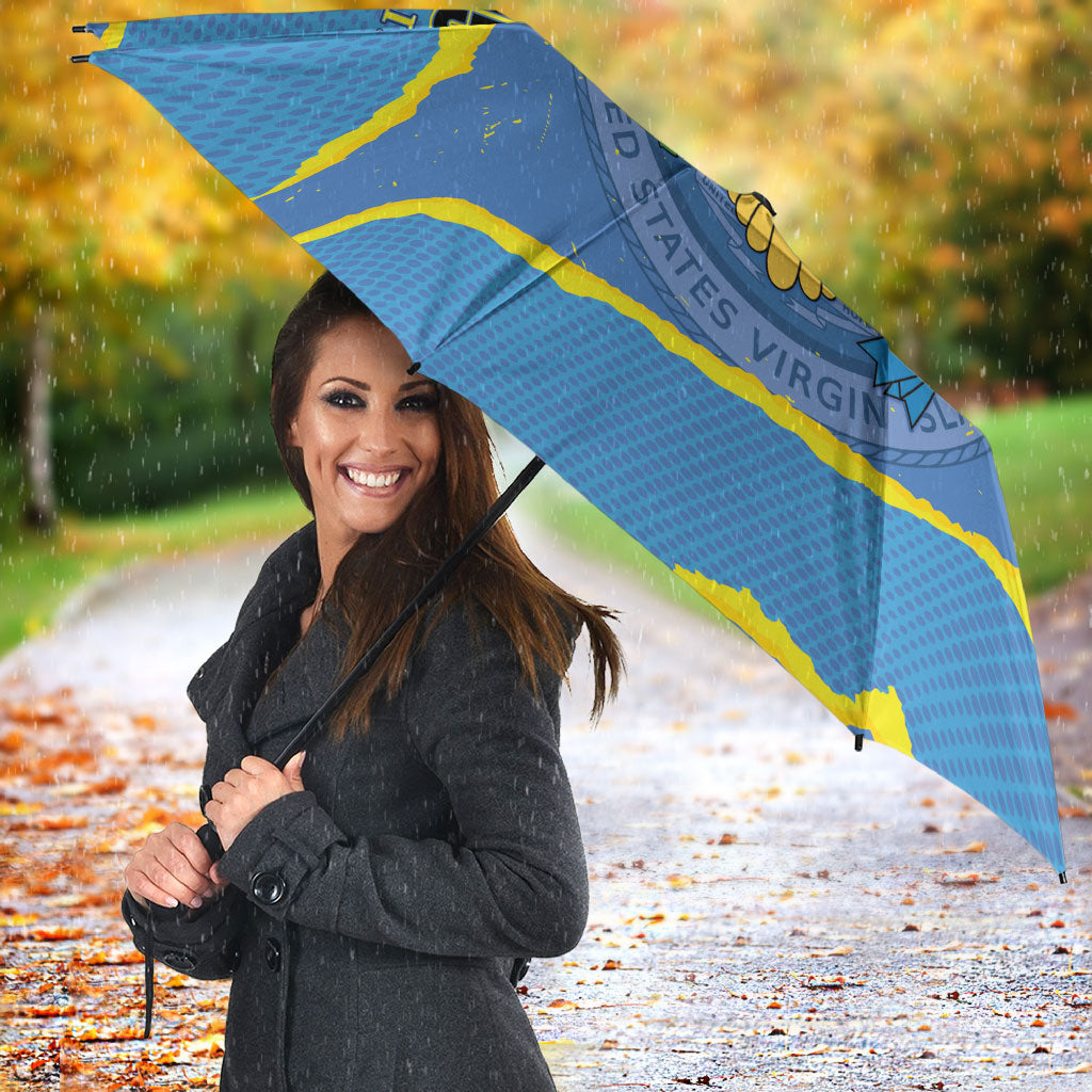 US Virgin Islands Umbrella Grunge Stylized