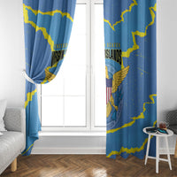 US Virgin Islands Window Curtain Grunge Stylized