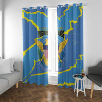 US Virgin Islands Window Curtain Grunge Stylized