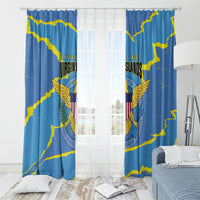US Virgin Islands Window Curtain Grunge Stylized