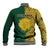 South Africa Baseball Jacket Springbok and Proteas African Pattern - Wonder Print Shop