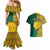 South Africa Couples Matching Mermaid Dress And Hawaiian Shirt Springbok and Proteas African Pattern - Wonder Print Shop