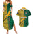 South Africa Couples Matching Summer Maxi Dress and Hawaiian Shirt Springbok and Proteas African Pattern - Wonder Print Shop