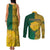 South Africa Couples Matching Tank Maxi Dress and Long Sleeve Button Shirts Springbok and Proteas African Pattern - Wonder Print Shop