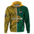 South Africa Hoodie Springbok and Proteas African Pattern - Wonder Print Shop