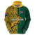 South Africa Hoodie Springbok and Proteas African Pattern - Wonder Print Shop