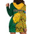 South Africa Hoodie Dress Springbok and Proteas African Pattern - Wonder Print Shop