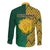 South Africa Long Sleeve Button Shirt Springbok and Proteas African Pattern - Wonder Print Shop