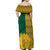 South Africa Off Shoulder Maxi Dress Springbok and Proteas African Pattern - Wonder Print Shop