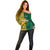 South Africa Off Shoulder Sweater Springbok and Proteas African Pattern - Wonder Print Shop