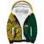 South Africa Sherpa Hoodie Springbok and Proteas African Pattern - Wonder Print Shop