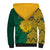 South Africa Sherpa Hoodie Springbok and Proteas African Pattern - Wonder Print Shop