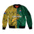 South Africa Sleeve Zip Bomber Jacket Springbok and Proteas African Pattern - Wonder Print Shop