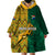 South Africa Wearable Blanket Hoodie Springbok and Proteas African Pattern - Wonder Print Shop