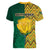 South Africa Women V Neck T Shirt Springbok and Proteas African Pattern - Wonder Print Shop