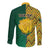 Personalised South Africa Long Sleeve Button Shirt Springbok and Proteas African Pattern - Wonder Print Shop