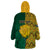 Personalised South Africa Wearable Blanket Hoodie Springbok and Proteas African Pattern - Wonder Print Shop