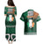 Ireland Couples Matching Puletasi Dress and Hawaiian Shirt Irish Shamrock Mix Celtic Knotwork Pattern - Wonder Print Shop