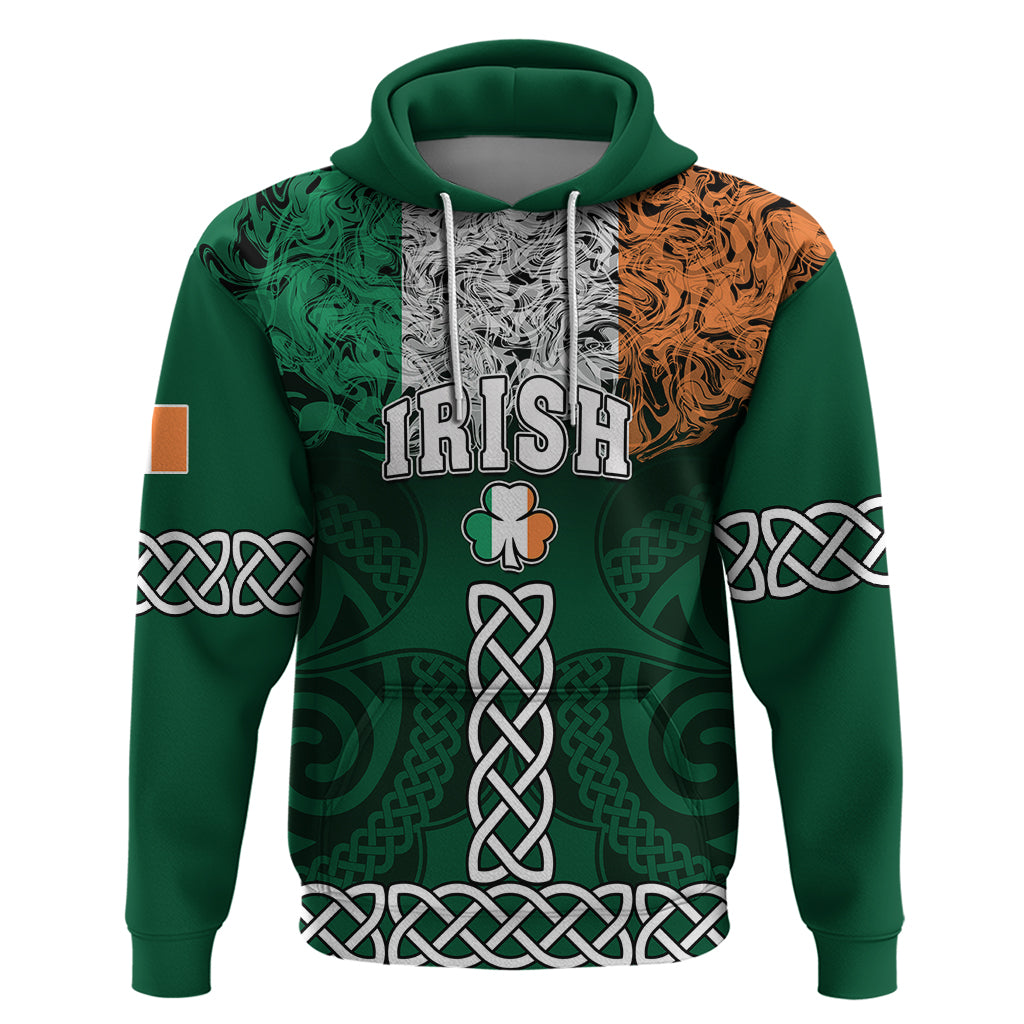 Ireland Hoodie Irish Shamrock Mix Celtic Knotwork Pattern - Wonder Print Shop