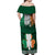 Ireland Off Shoulder Maxi Dress Irish Shamrock Mix Celtic Knotwork Pattern - Wonder Print Shop