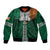 Ireland Sleeve Zip Bomber Jacket Irish Shamrock Mix Celtic Knotwork Pattern - Wonder Print Shop